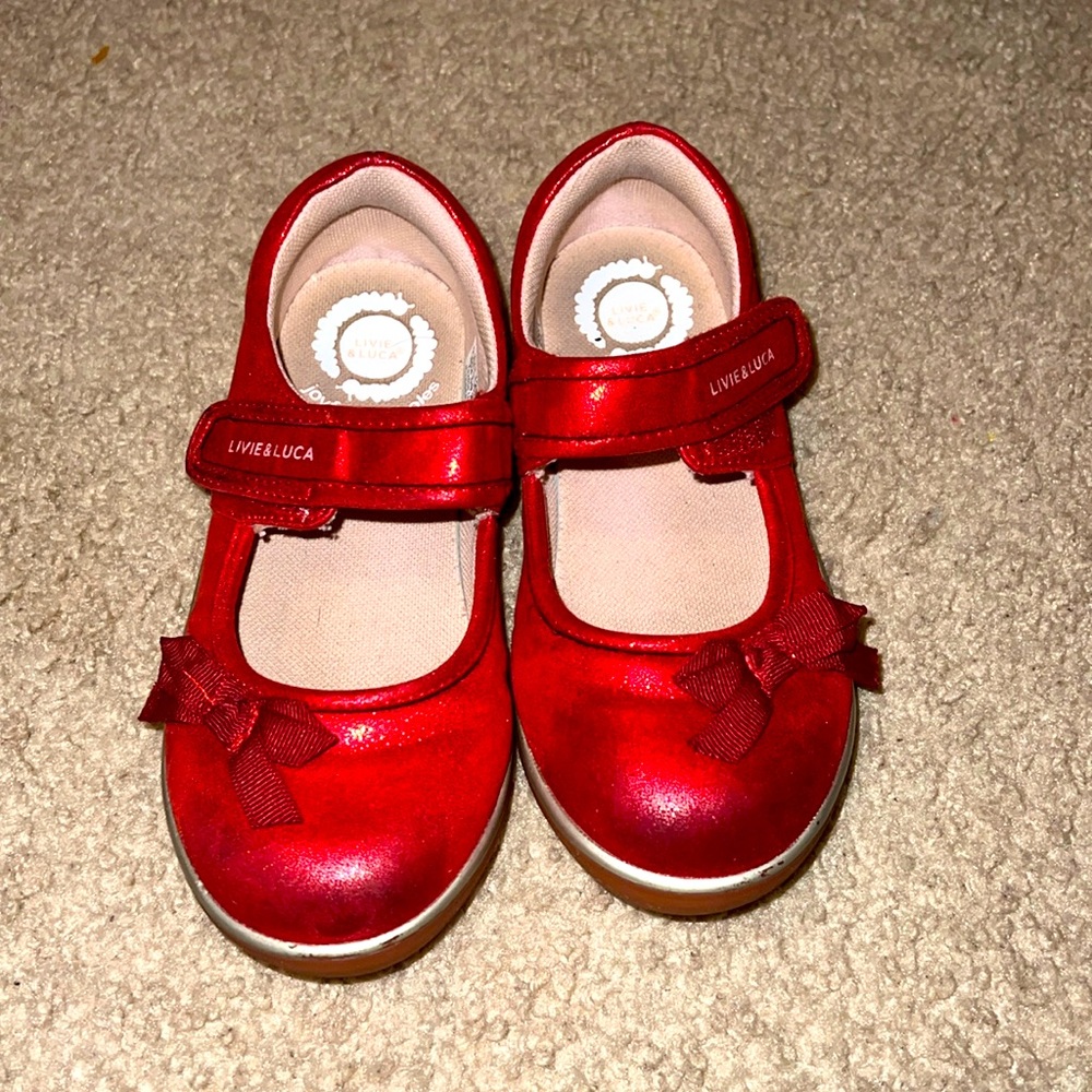 Livie & Luca metallic red girl shoe